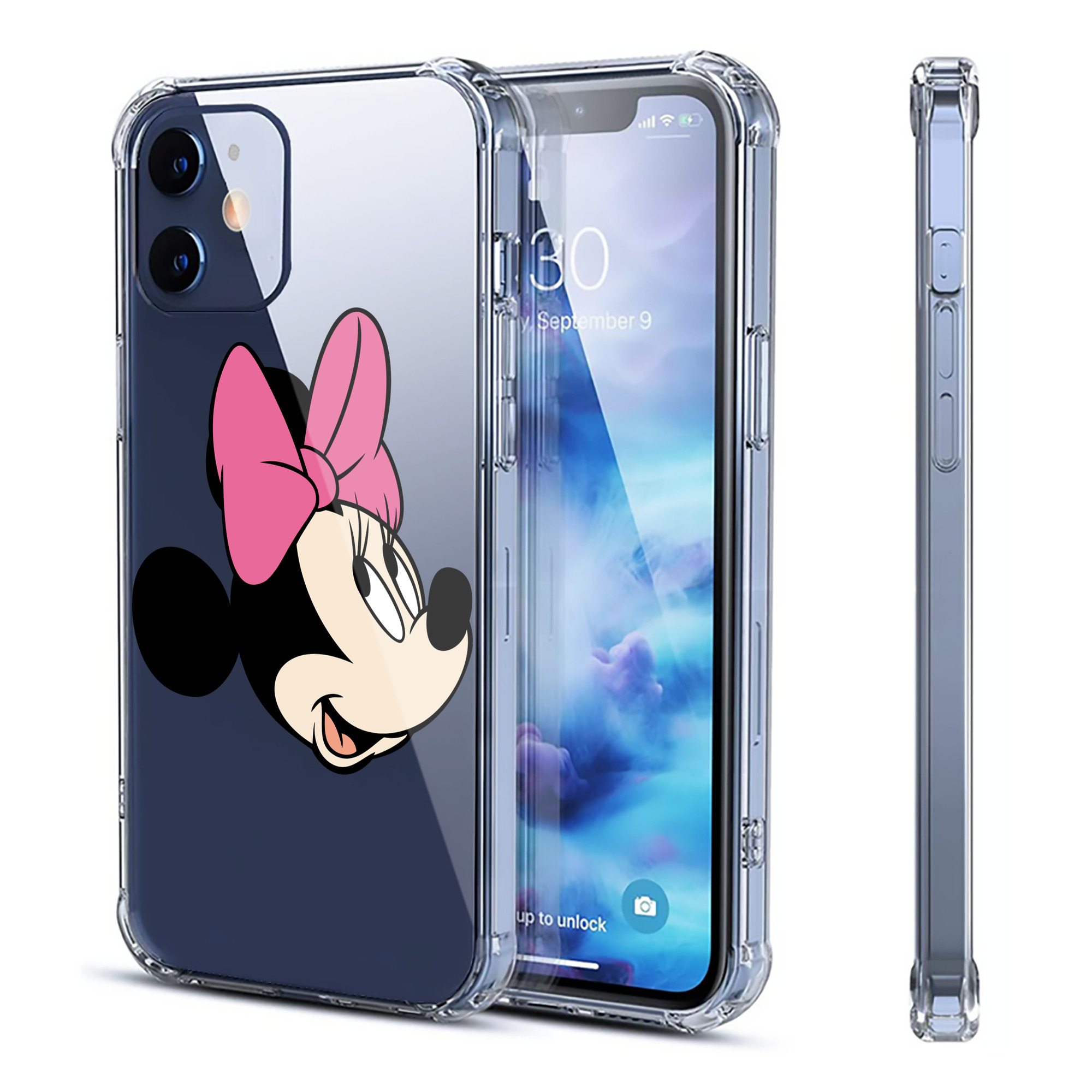（画像用） ミッキーマウス Mickey Mouse 【iPhone 12シリーズ対応】透明スマホケース（クリアソフトケース）